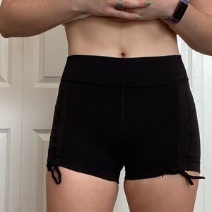 Black lulu lemon spandex shorts